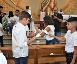 Festa da Primeira Eucaristia na igreja Matriz
