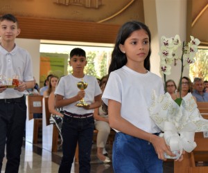 Festa da Primeira Eucaristia na igreja Matriz