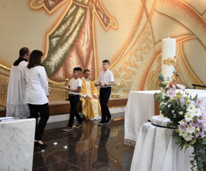 Festa da Primeira Eucaristia na igreja Matriz