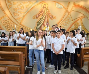 Festa da Primeira Eucaristia na igreja Matriz