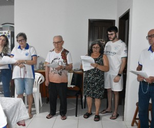 O terço na caso do jovem Gabriel e da Senhora Marli