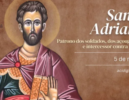 Hoje é dia de santo Adriano, soldado romano que se converteu ao ver a fé dos cristãos
